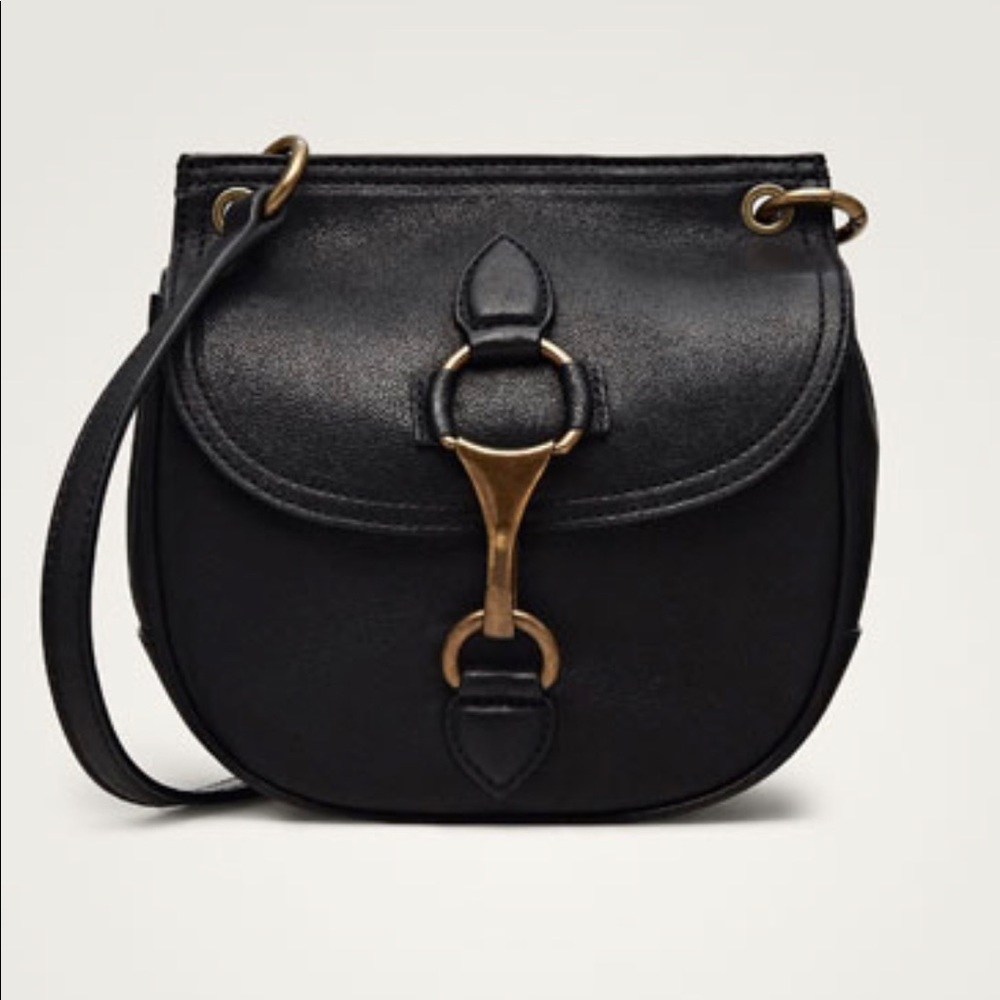 Massimo Dutti small leather shoulder bag